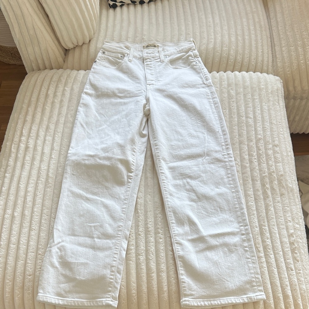Madewell Women's Straight Leg White Jeans